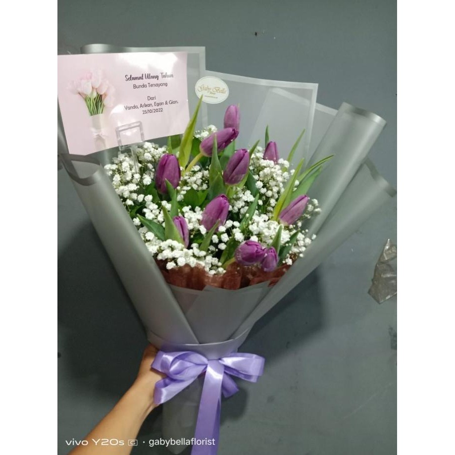 Hand Bouquet 535 Buket Bunga Tulip Buket Bunga Wisuda Terlaris