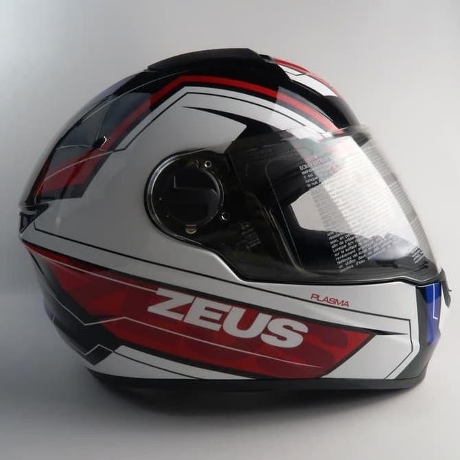 Sale Helm Full Face Zeus 811 Plasma White Blue Termurah