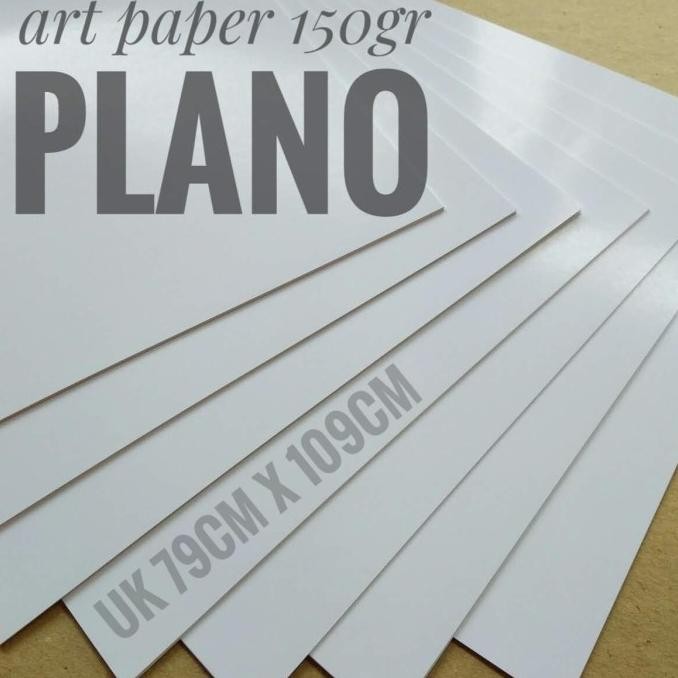 

NEW Kertas Art Paper 150 Gsm Uk 79cm X 109cm / Plano ( isi 50 lembar )