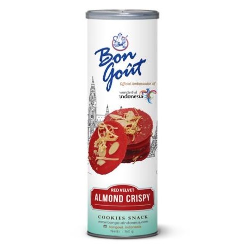 

(Good) Almond Crispy Red Velvet - Bon Gout Indonesia Oleh-oleh Surabaya