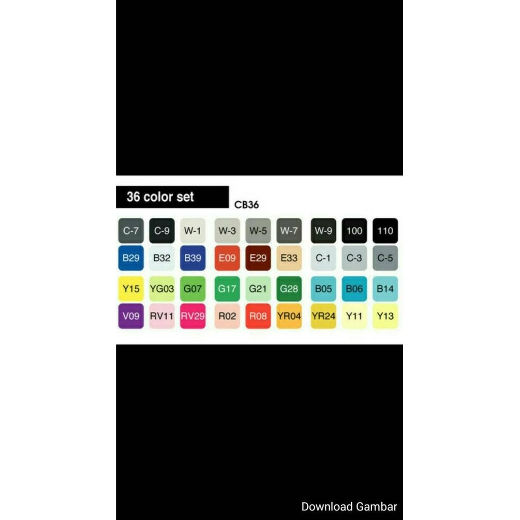 

COPIC MARKER BASIC COLOUR SET 36 PCS