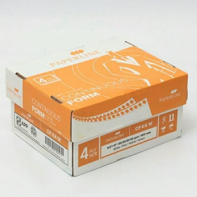 

TERLARIS - Paperline Continus Form 4 ply warna Full 9 1/2 x 11 inchi
