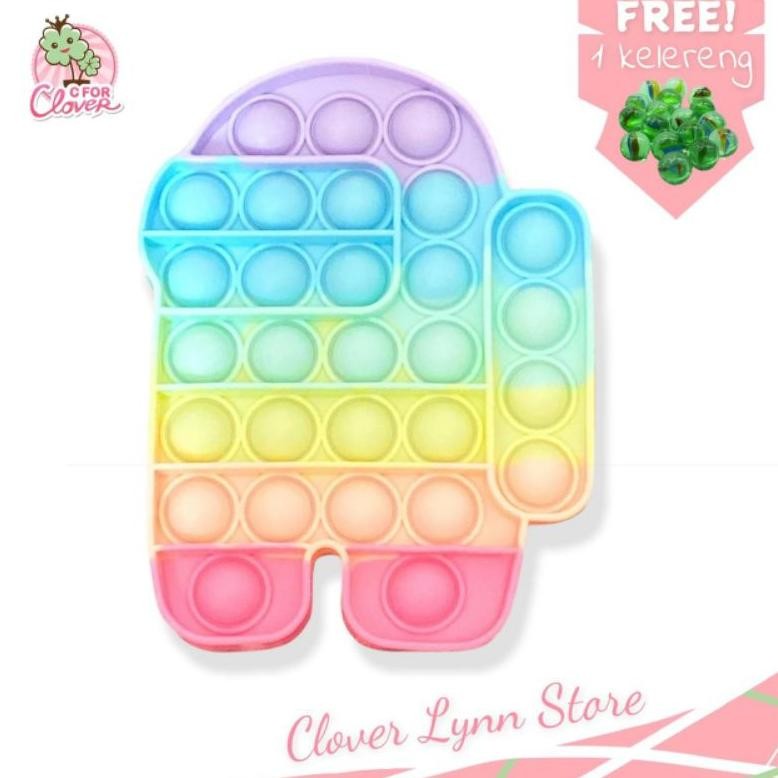 wwr-76 POP IT PASTEL AMONG US / popit tiktok viral fidget Berkualitas