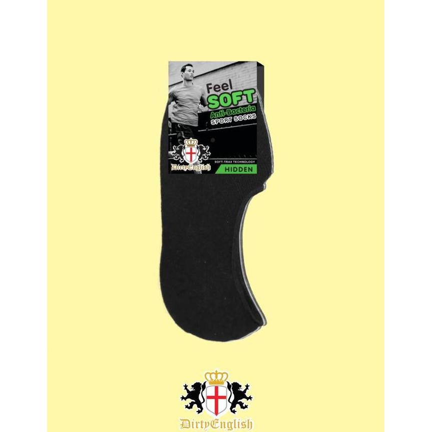 Dirty English Men Sport Hidden Sock Anti Bacteria 3 Pairs Pack - Kaos Kaki Olahraga 3 Pasang Co