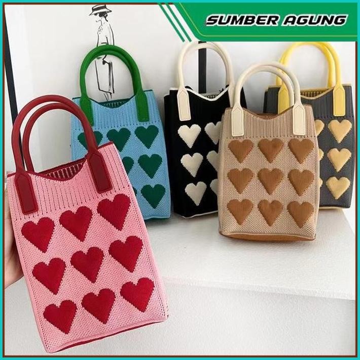 

Baru Tas Rajut Knitted Bag Korea Hampers Bag Natal Imlek Lebaran Goodie Bag Sourvenir Ulang Tahun Berkaulitas