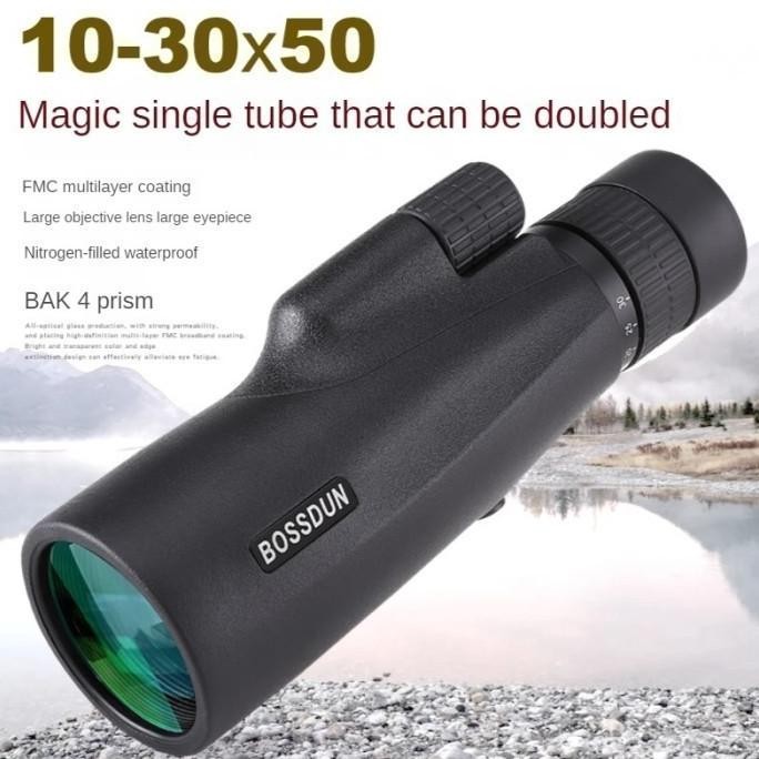 HARGA DISC - BOSSDUN 10-30x50 Telescope Monokular Zoom Prism BAK4 Spotting Scope