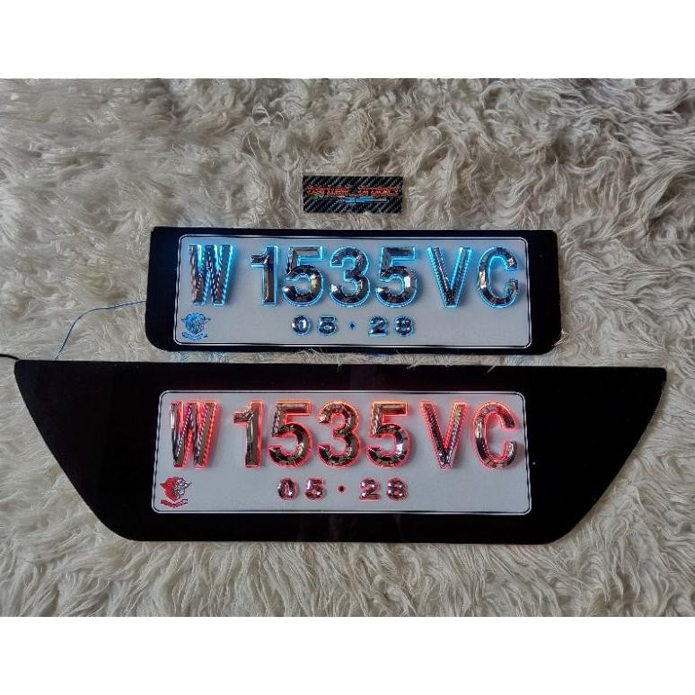 Plat Nomor Mobil Timbul Lancip Full Body Keren