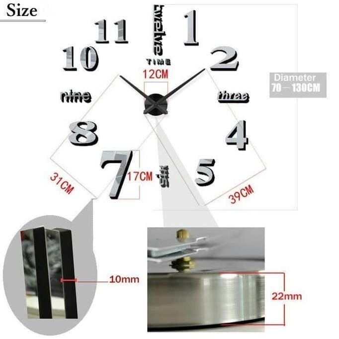 Jam Dinding Besar / Jam dinding Raksasa Terjamin Mesin Quartz murah