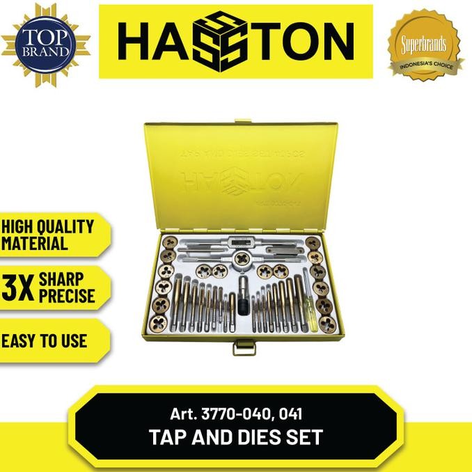 Promo Hasston Snei Tap Set 40Pcs / Alat Snei Tap Ulir (3770-041)