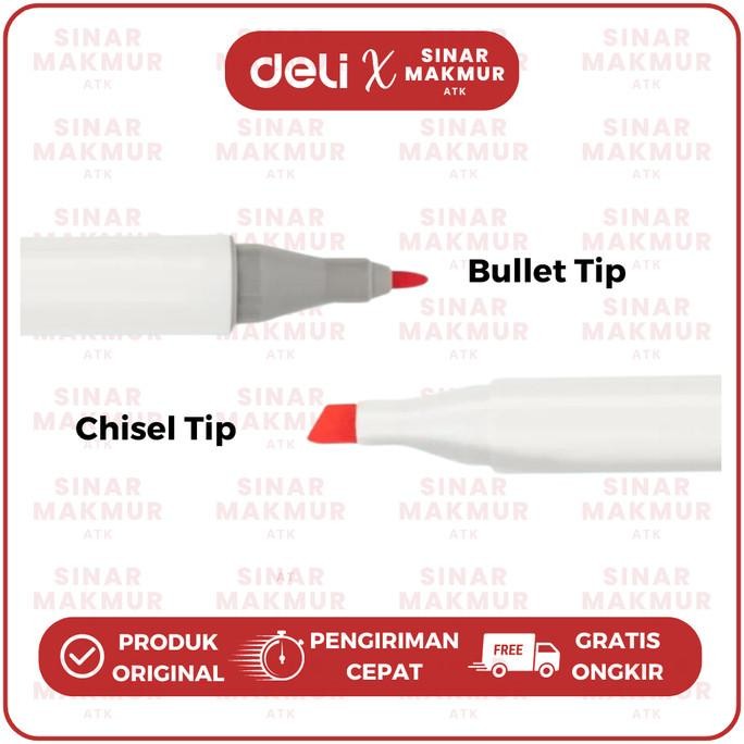 

COLOR MARKER/SPIDOL WARNA DENGAN TAS 40 WARNA DELI 70807-40 (SET)
