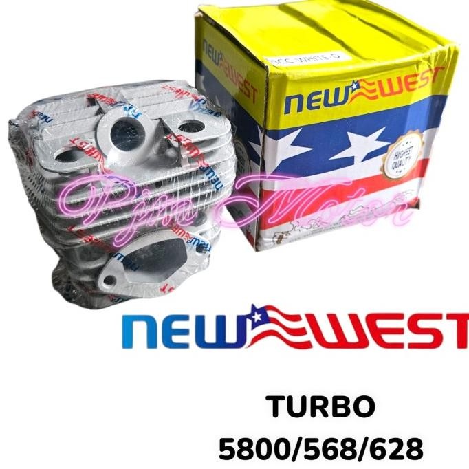 Termantab] PUTIH (TURBO) 5800 CYLINDER BLOCK ASSY boring blok mesin chain saw sinso senso mini kecil