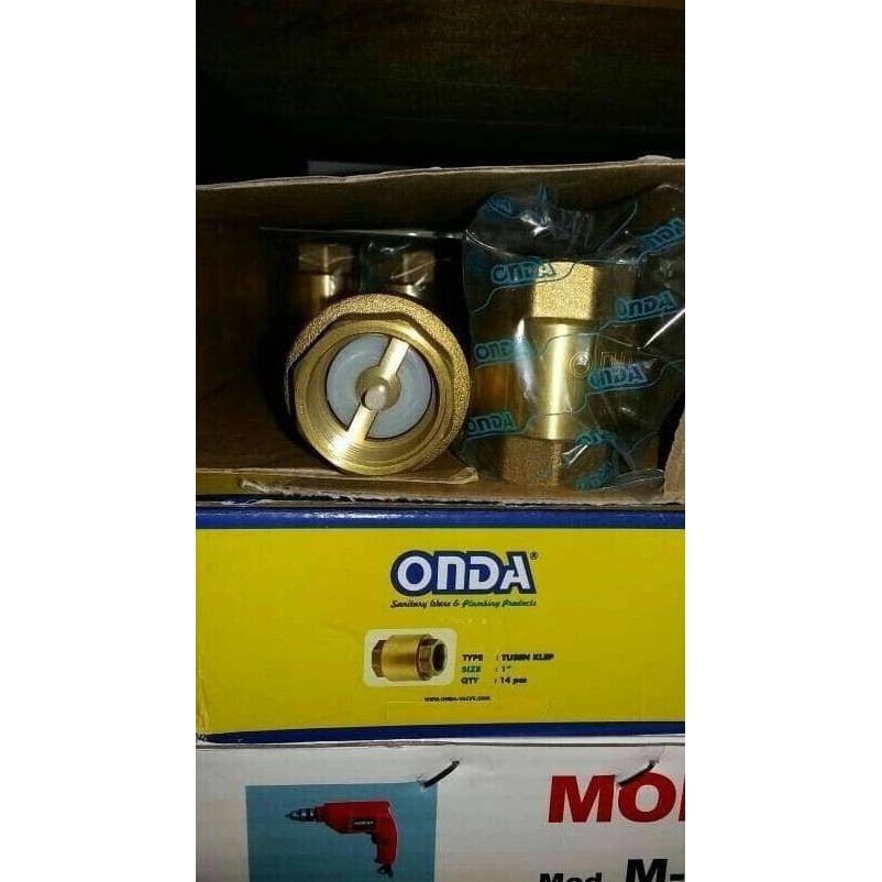 TUSEN KLEP POMPA AIR MERK ONDA 1" INCH / TUSEN KLEP (KUNINGAN) DRAT