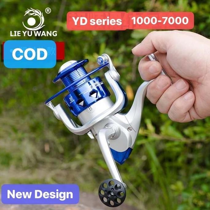 Murah Cod Ril Reel Spinning Murah Seri Yd 1000-2000-3000-400-5000-6000-7000 Biru 8Bb