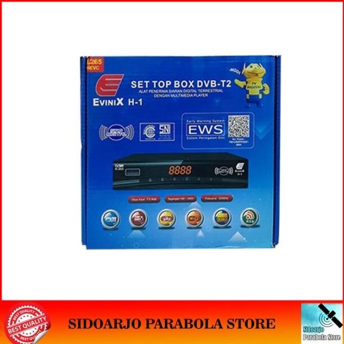 TERMURAH Set Top Box STB TV Digital DVBT2 Evinix H-1 New Box DVB-T2 UHF Gratis