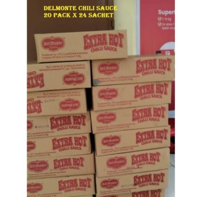 

delmonte saos sambal sachet 1karton isi 20 pak murah