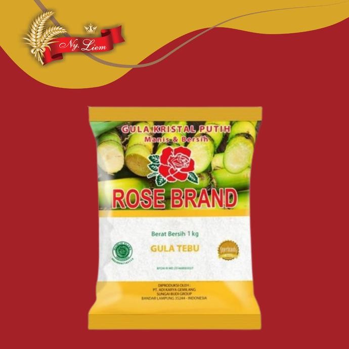 

ROSE BRAND Gula TEBU Kristal Putih / Gula KUNING 1 Karton (20 x 1 kg) murah