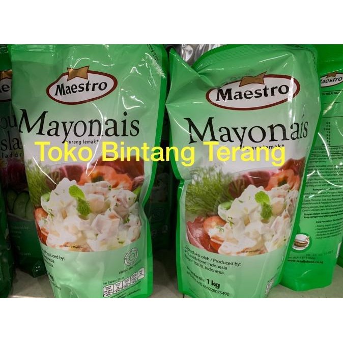 Mayonais/Mayonnaise MAESTRO Mayonaise 1 kg x 10 pcs per Dus/Karton murah