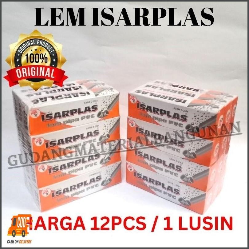 

Original [12Pcs Original] Lem Pipa Pvc Isarplas / Lem Isarplas / Lem Pvc 1 Pack 1 Slop 1 Lusin 12Pcs 1Pack Grosir Termurah