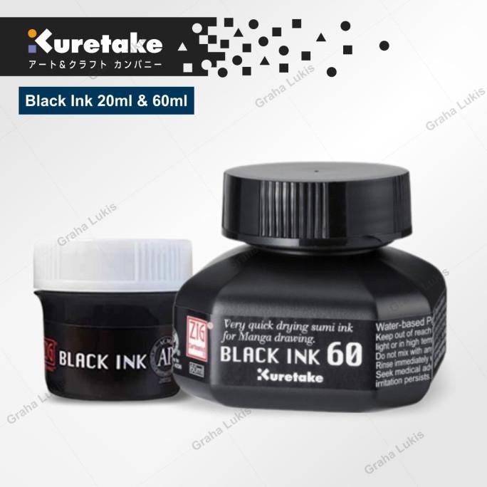 

Kuretake Ink - Black Ink For Manga Drawing