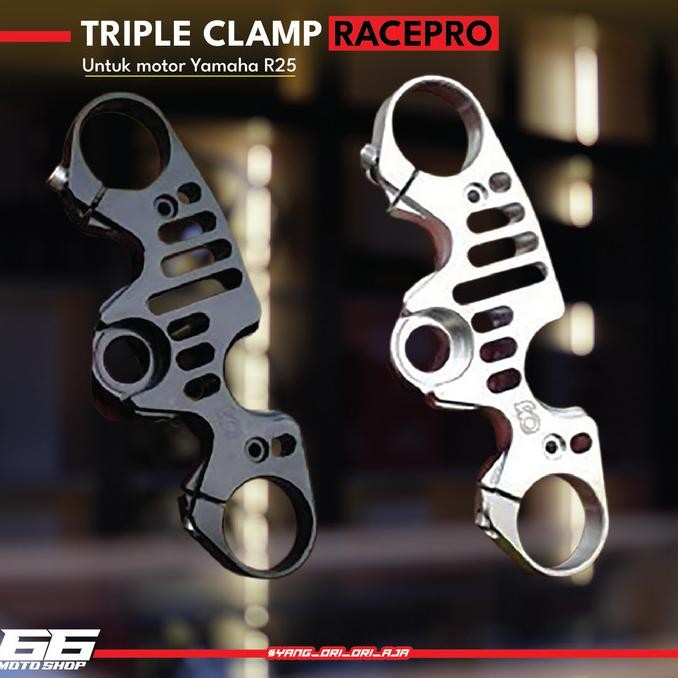 TERBARU TRIPLE CLAMP RACEPRO YAMAHA R25 OLD & NEW SEGITIGA ATAS RACEPRO TRIPLE CLAMP R25 OLD R25 NEW
