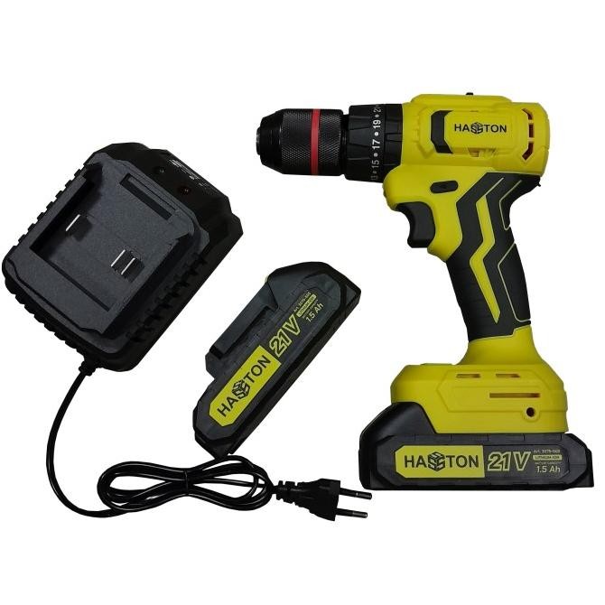 Hasston Bor Besi Kayu Beton Impact Cordless 21 V Battery Batere Charge murah