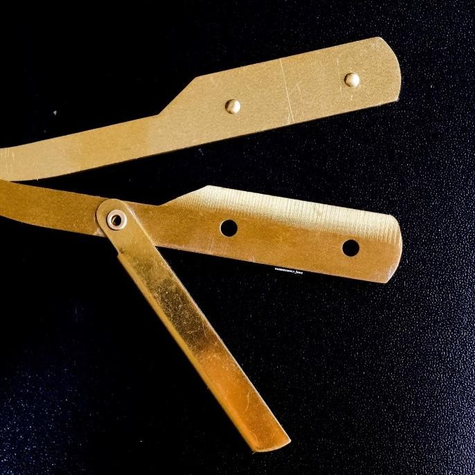 RAZOR PISAU CUKUR SHAVING STAINLESS PREMIUM SILET CUKUR GOLD murah