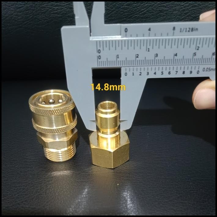 Connector Coupling M22 Id 15Mm Quick Release 14.8Mm Untuk Jet Cleaner