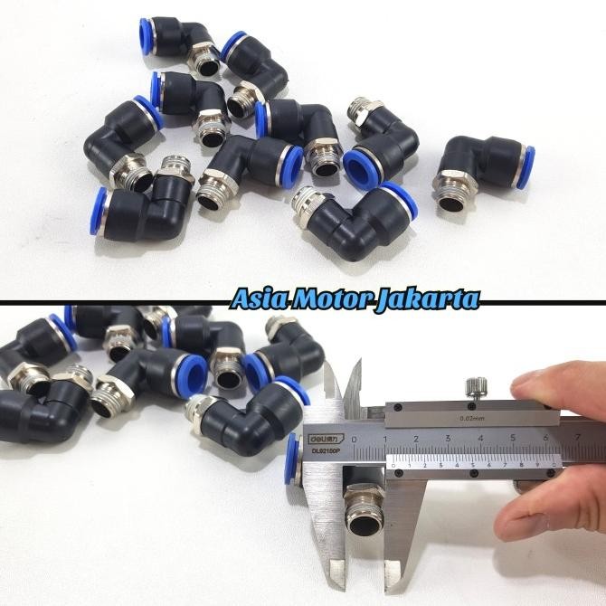 ] Nepel Colok Angin L-Drat Selang 12mm - Drat=13mm