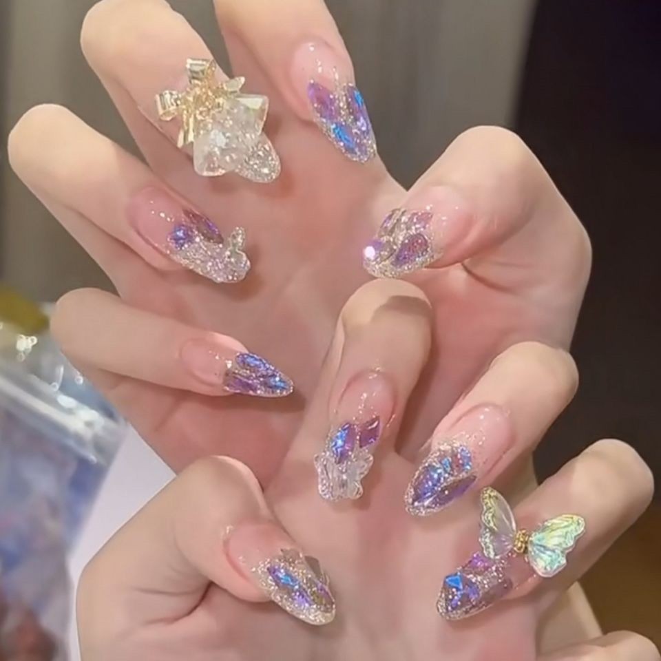 Fake Nails Nail Stickers Fairy Smart Butterfly Bell Nail Art