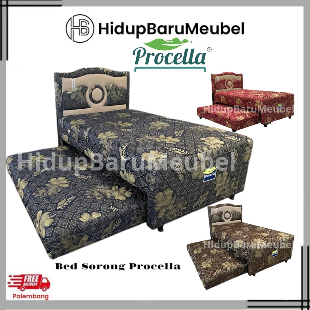 Springbed sorong Procella / spring bed tempat tidur anak remaja / ranjang bedsorong polos garansi ho