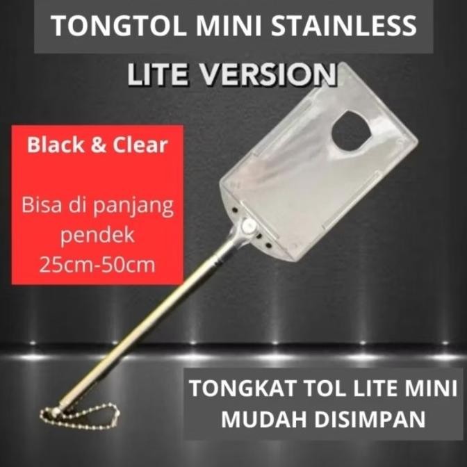 ,,,,,,,] Tongkat Kartu Tol Teleskopik Tangkai Toll Stik Tol Stainless Adjustable