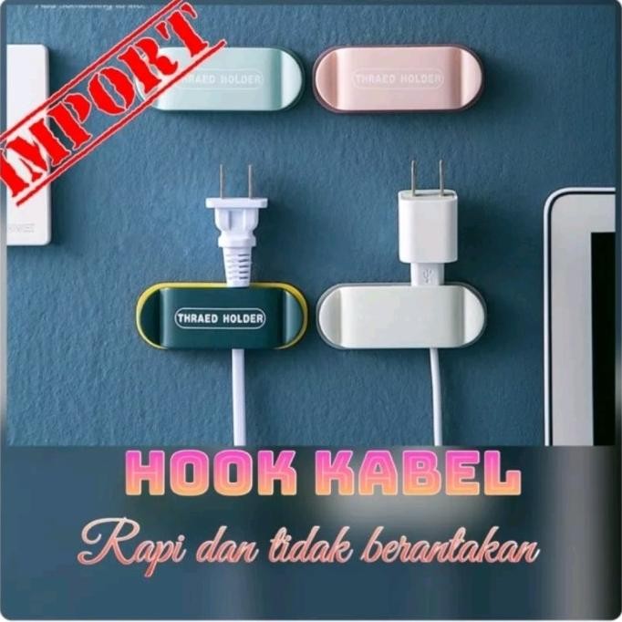 

=====] Gantungan kabel klip meja dinding holder kabel cantolan kabel charger