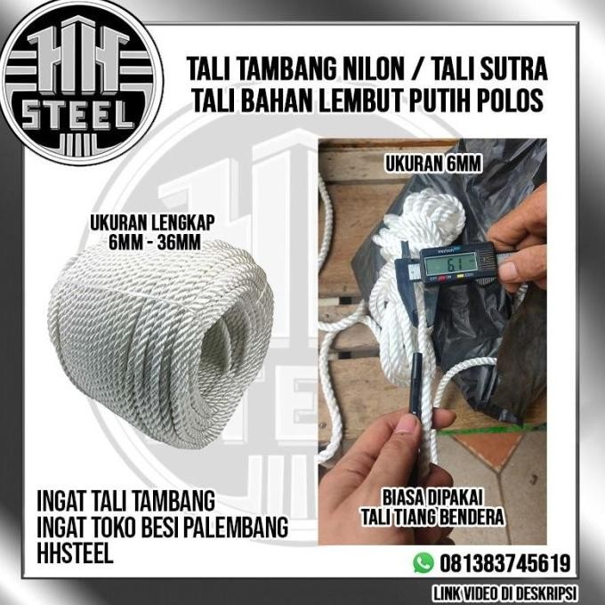 @=@=@=@=] Tali tambang nilon Tali tambang nylon ukuran 8 mm harga per meter