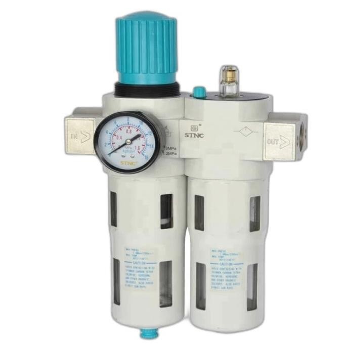 Lfc-08 1/4" Filter Regulator Lubricator Angin 16 Bar Stnc New Stok