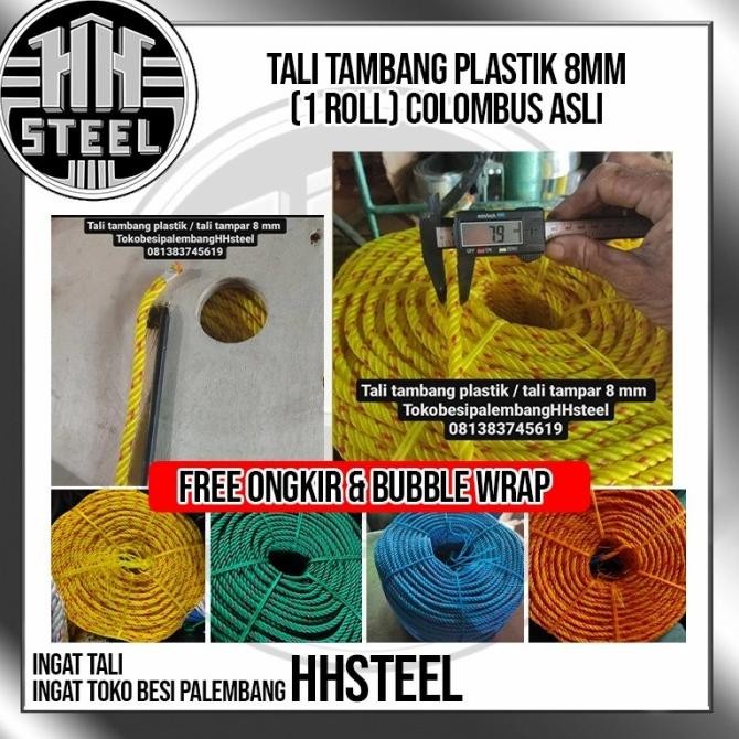 >>>>>] TALI TAMBANG PLASTIK 8 MM (1 ROLL) isi +-220 meter