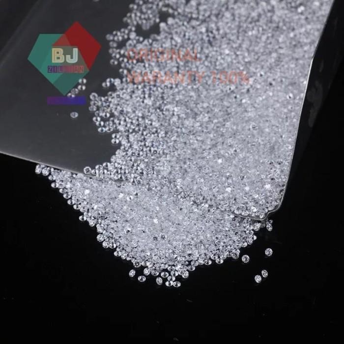 Batu Permata Moissanite Tabur 1 - 3 Mm White Color Perpack Original Dan Terpercaya