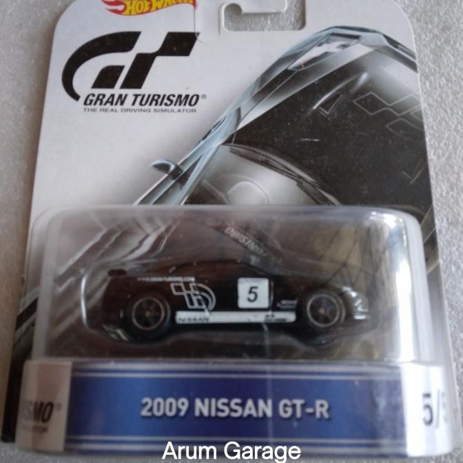 Hot Wheels Premium 2009 Nissan GT-R. Card Gran Turismo Series. The Real Driving Simulator. Ban Karet