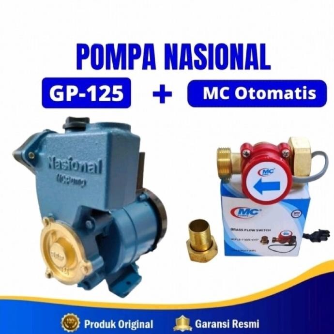 Pompa Air NASIONAL Pendorong 125watt Boster Pump