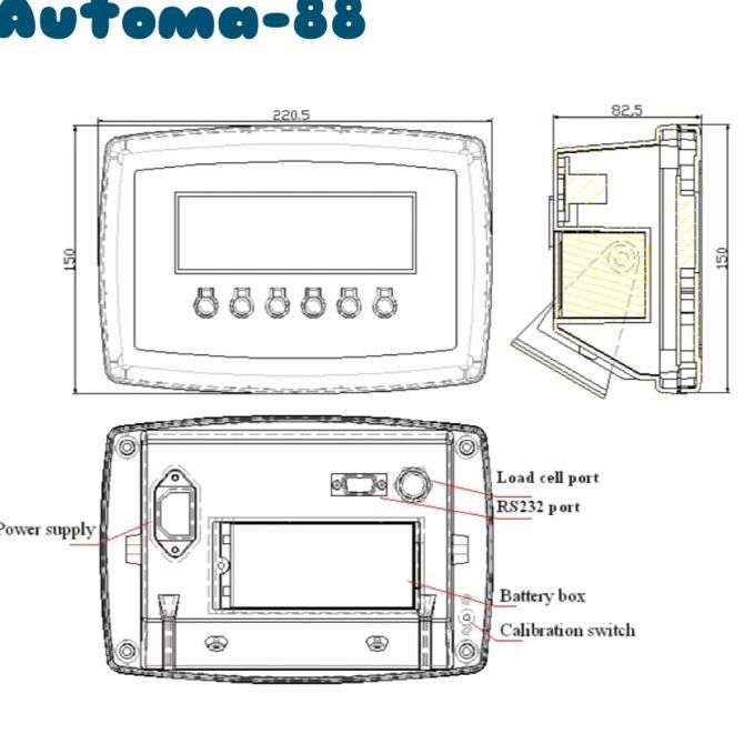 Promo Santwell Sk210 Weighing Indicator Ac 220V Include Baterei Charge
