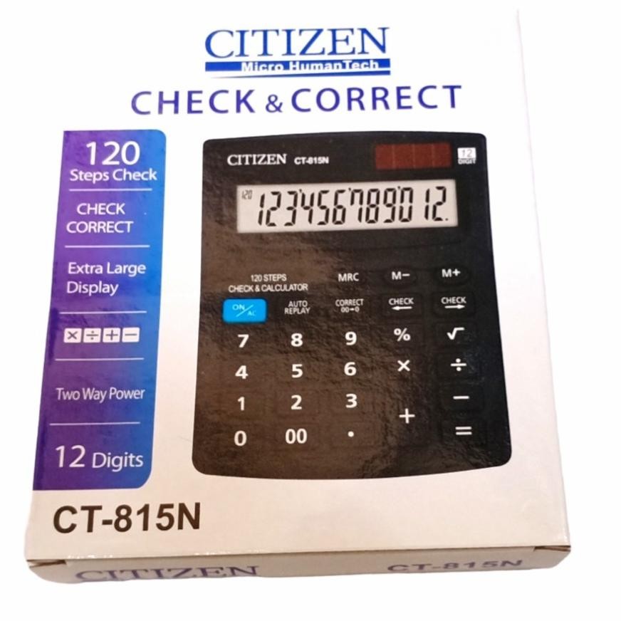 

We69 Kalkulator CT-815N CHECK & CORRECT / Calculator CT815N 12Digit Cek Ulang Original