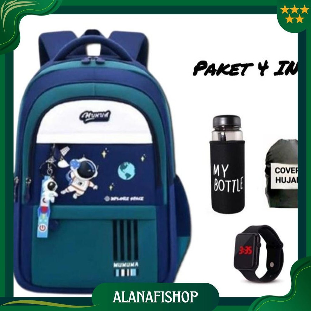 [ Free Botol ] Tas Astronot Anak Laki Laki / Tas Sekolah Anak Laki Laki Perempuan Sd Dan Smp Kualita