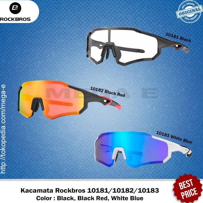 Kacamata Gowes ROCKBROS 10181 Photocromic Pria Wanita Original Sepeda