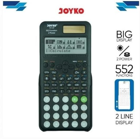 

uj-32 Kalkulator SCIENTIFIC JOYKO CC 67 ILMIAH - Calculator Sekolah Kuliah Mirip FX-991EX Original