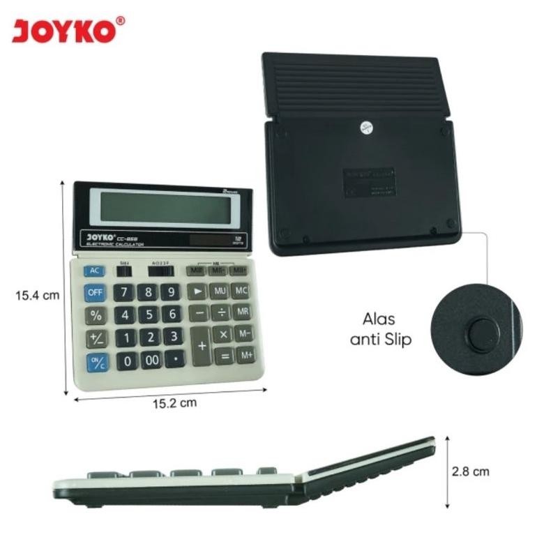 

Ez23 Kalkulator Meja JOYKO CC 868 12 Digit - Calculator Big Display CC868 #Best Quality Berkualitas