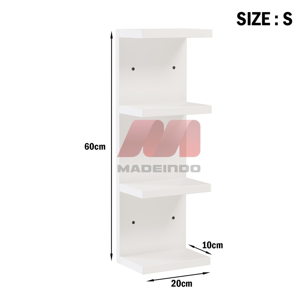 Murah Madeindo Rak Kosmetik Kayu Tempel Gantung Dinding Rak Maek Up Meja Kosmetik Meja Rias