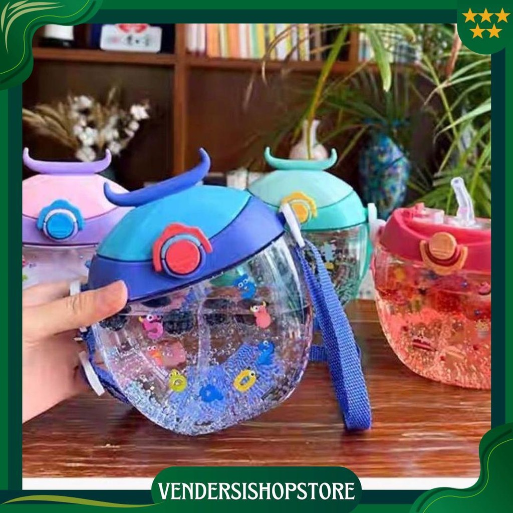 Hss Botol Minum Donat Tanduk Anak Karakter Baby Shark 400Ml - Seliya 2555 Promo 4.4