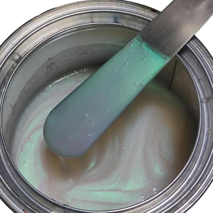 CAT PU BUNGLON PUTIH 250ML | 3 EFEK WARNA HIJAU UNGU BIRU | GASKENS AUTOMOTIVE PAINT | CAT VELG MOTO