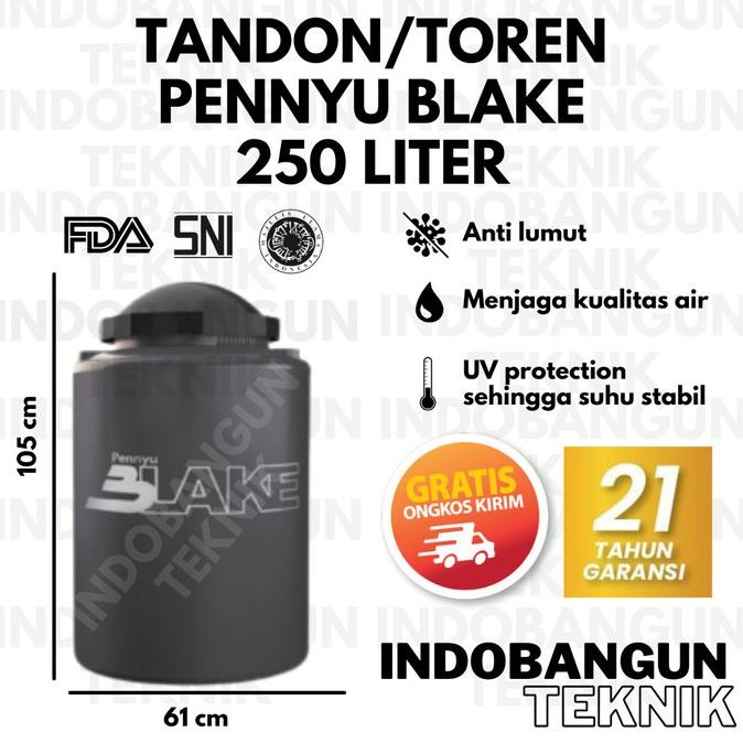 Diskon Toren Tangki Tandon Air Pennyu Blake 250 Liter Murah Bergaransi
