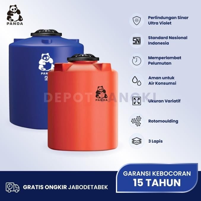 Miliki Tangki Toren Tandon Air Panda Pan 500 (5000 Liter)