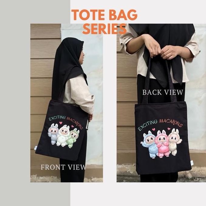 Sale Tote Bag Kanvas Wanita Motif Boneka - Lylia Doodwear - Totebag